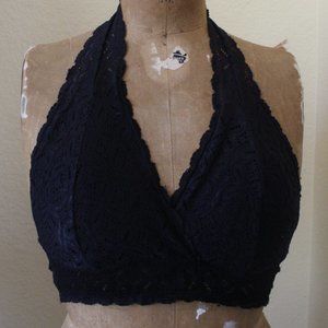 Black Lace Halter Bralette